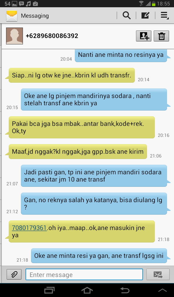 PENIPUAN Anwar Candra Fadhilah 7080179361 Mandiri Syariah