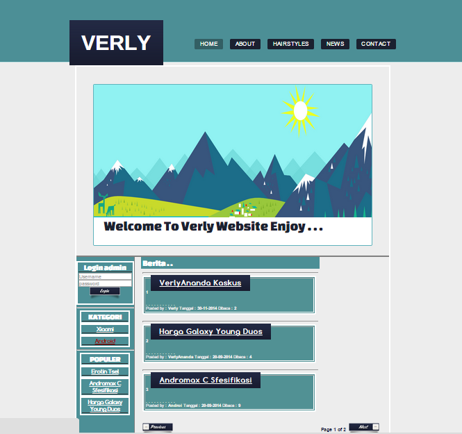 &#91;Share&#93;Template Web Dinamis PHP&amp;MYSQL &quot;VerlyBlue&quot; FREE!!