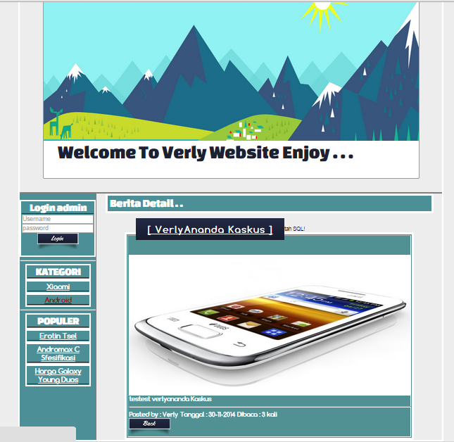 &#91;Share&#93;Template Web Dinamis PHP&amp;MYSQL &quot;VerlyBlue&quot; FREE!!