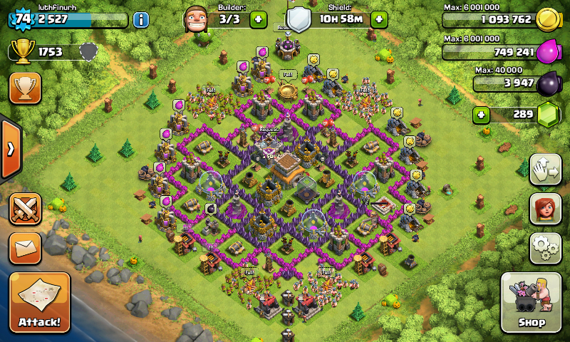 JUAL ID COC TH 8 LVL 74