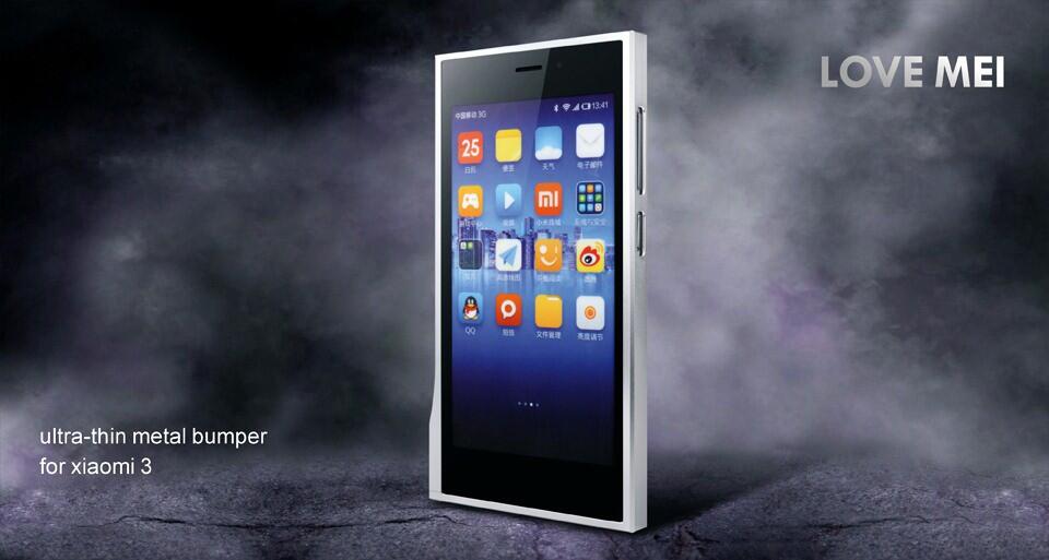 Alumunium metal bumper lovemeii lunatik xiaomi redmi 1s,MI3,MI4,note case,casing