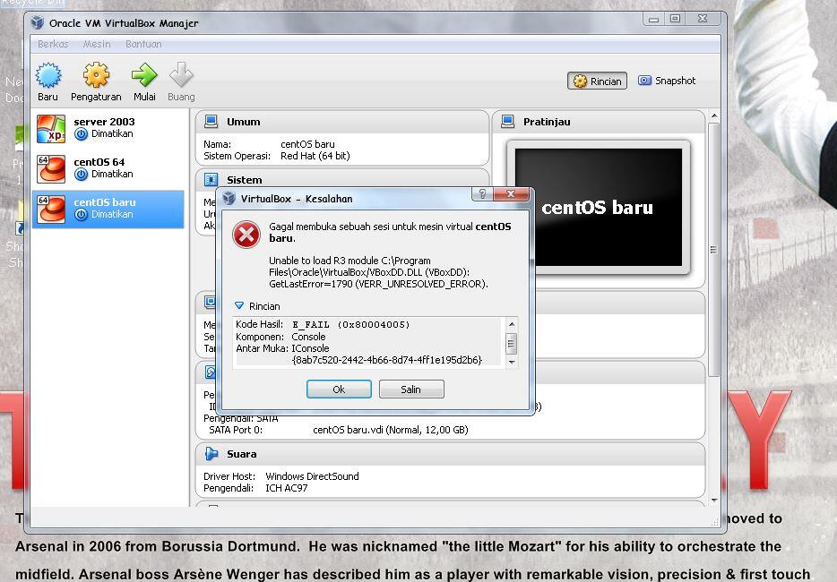 &#91;ASK&#93; VirtualBox Error can't open