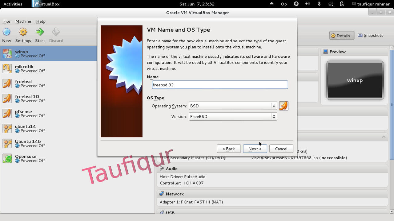 [share] Cara install Freebsd 9.2 dan konfigurasi GUI di Virtualbox