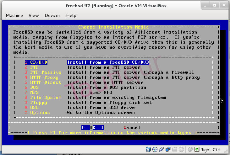 [share] Cara install Freebsd 9.2 dan konfigurasi GUI di Virtualbox