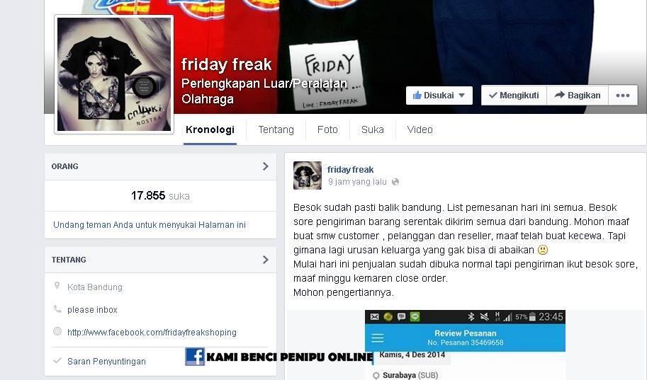 FRIDAY FREAK(online shop bandung) TIDAK BERTANGGUNG JAWAB