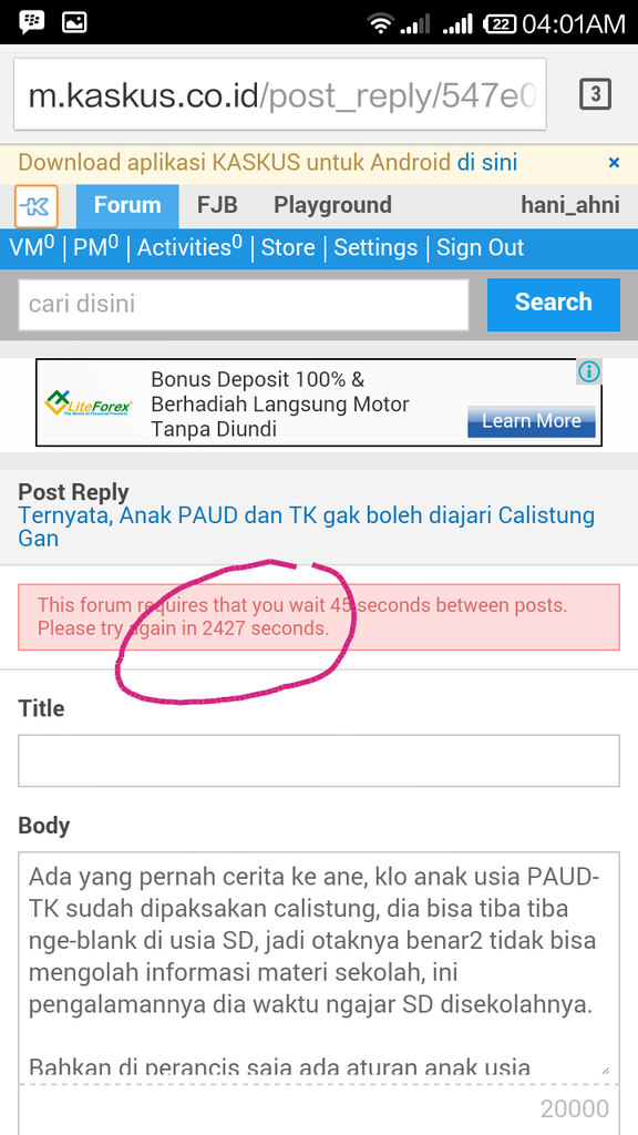 WHATTT? Reply Thread musti nunggu 2427 DETIK????,KOPLAK