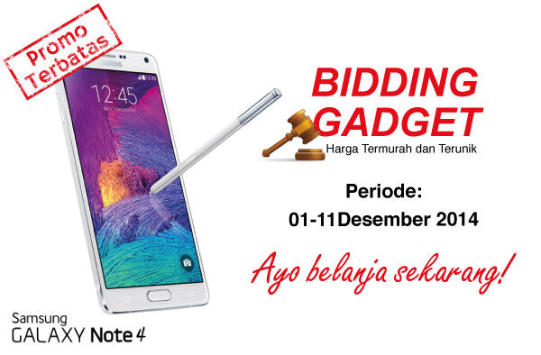 Bidding Alfaonline berhadiah 1 Samsung Galaxy NOTE 4