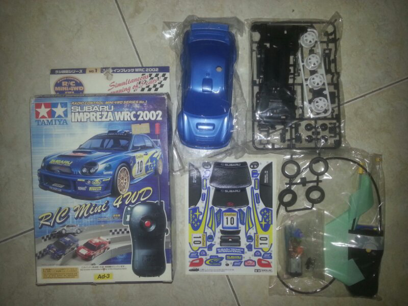 Jual Tamiya Mini 4WD RC (Chassis TR 1) Subaru Impreza WRC 2002