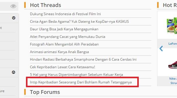 Trit gak jelas jadi HT