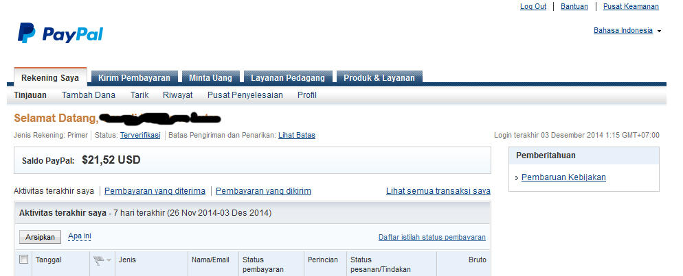 JUAL BALANCE/SALDO PAYPAL LEGAL VERIFIED MURAH HALAL