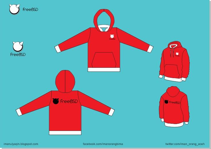 &#91;Share&#93; Gratis Desain Hoodie (Sweater) Linux, Freebsd *Desainer Grafis &amp; masuk gan*
