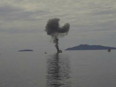 TNI AL menenggelamkan kapal asing pencuri ikan di perairan Indonesia