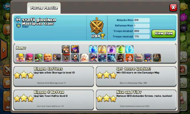 Jual akunn coc th 10