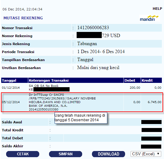 Hati2 Kirim uang dari Luar Negri Menggunakan Bank Mandiri.. 