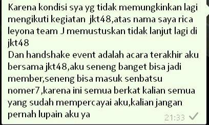 RICA JKT48 GRAD, INI KATA'' TRAKHIR NYA UNTUK FANSJKT48