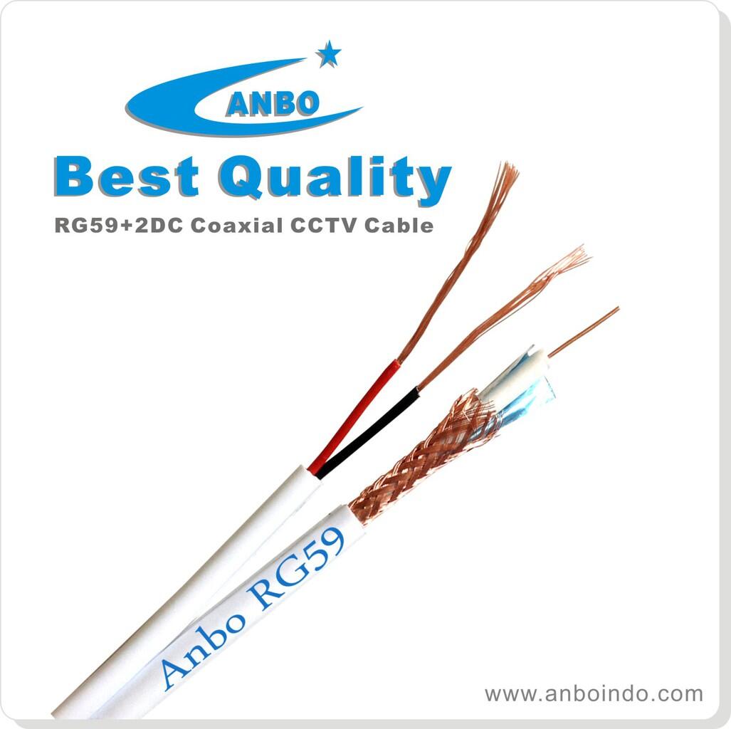 Kabel CCTV 100% Tembaga Murni RG59+2dc Power