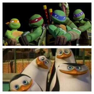 NIh Gan ternyata TMNT dan Penguin Madagaskar memiliki kesamaan !