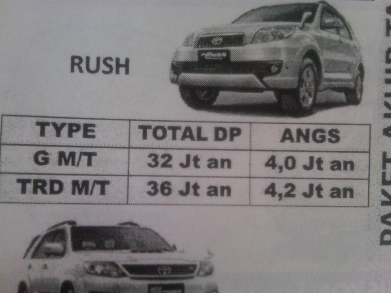 TOYOTA RUSH TRD DAN INNOVA BANDUNG CUCI GUDANG SPESIAL AKHIR TAHUN