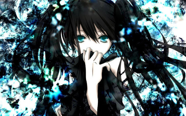 JHS-LWR-071 LEATHER WALLET ANIME THEME " BLACK ROCK SHOOTER "