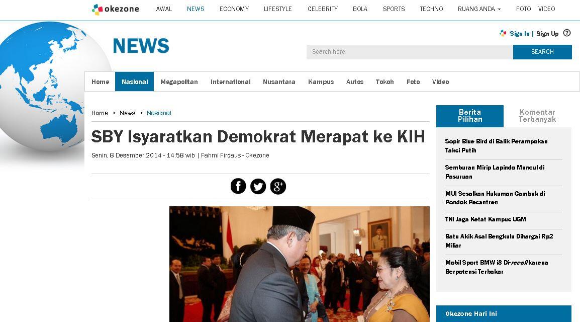 &#91;Panic Mode : ON&#93; Pimpinan KMP Bertemu SBY Bahas Perppu Pilkada