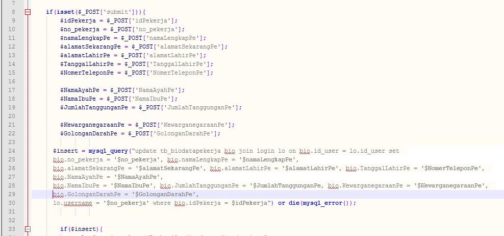 Tidak Bisa Edit Data Ke Database