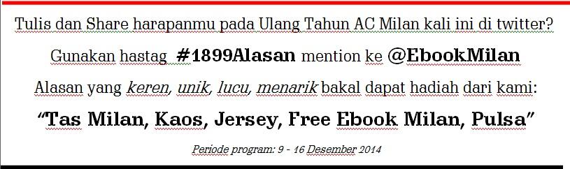 Kuis Ulang Tahun AC Milan via Twitter berhadiah Tas, Jersey, Kaos, Pulsa