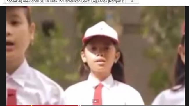 Beredar Video Siswa SD Nyanyi Lagu Parodi Kritik Tayangan Televisi 