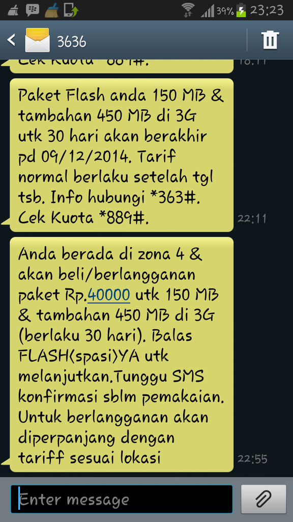 Provider Simp*ti yang mengubah harga paket quota internet tanpa pemberitahuan!!!