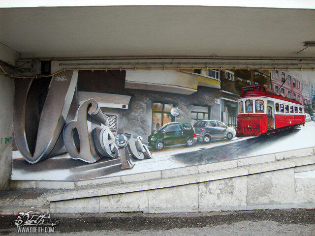 Keren! Gambar Grafiti dengan Efek 3 Dimensi