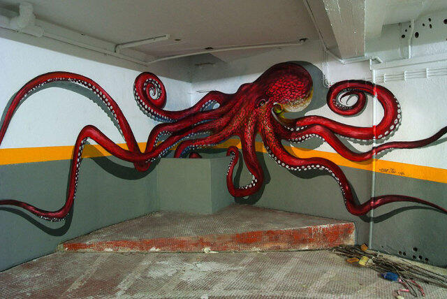 Keren! Gambar Grafiti dengan Efek 3 Dimensi