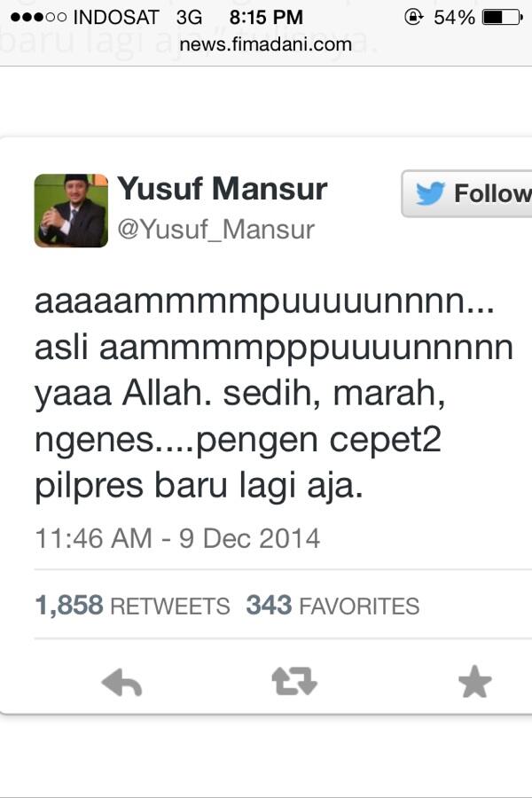 UST YUSUF MANSUR MURKA JOKOWI MAU HAPUS DOA PAGI?? #bukanurusansaya