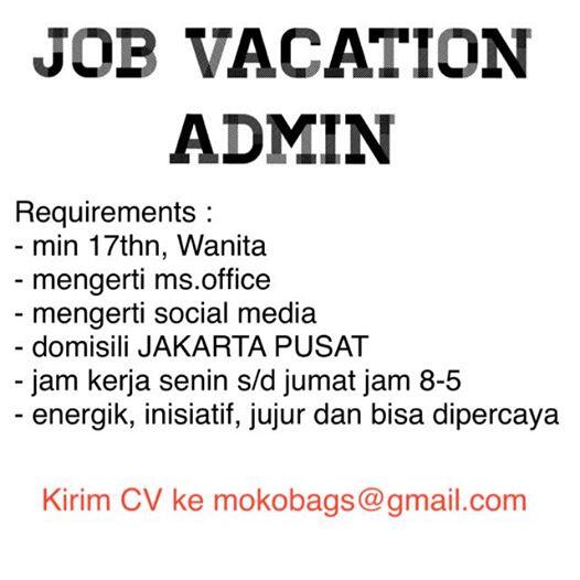 URGENTLY NEEDED ADMIN JAKARTA PUSAT