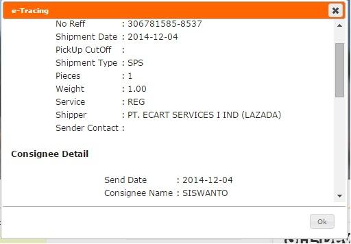 WAS WAS Pesan Barang di Lazada.co.id melalui kurir Firstlogistik