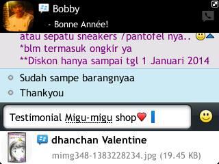 Kumpulan Testimonial Migu-Migu Shop aganwati philova (valentine)