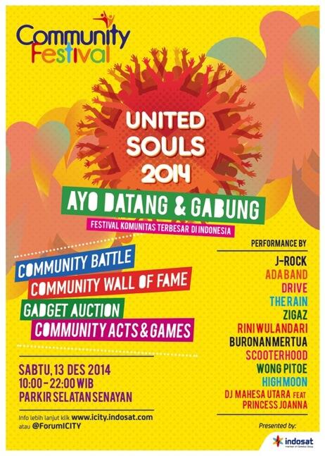 7 Alasan Serunya Ikutan Community Festival 2014 “United Souls” bareng Indosat
