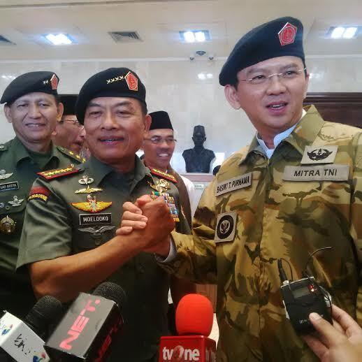 [BANG ROJI MN?] Panglima TNI Pasang Baret, Ahok Bisa Minta Bantuan Pangdam 