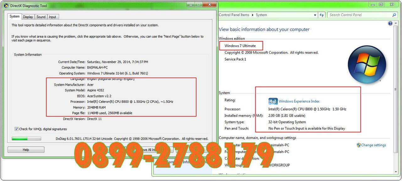 Acer 4352 masih segell 14 inchh. hrddisk 500 gb gan