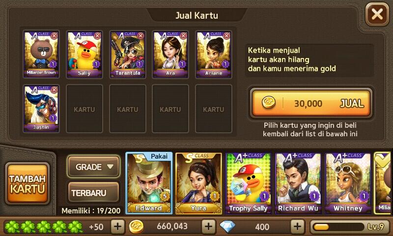 Jual Id/Akun Line Get Rich Siap Tempur,Cristine+Panda Nana S class Dll,Masuk!!!