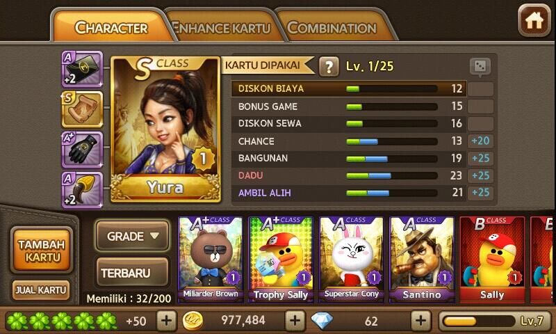 Jual Id/Akun Line Get Rich Siap Tempur,Cristine+Panda Nana S class Dll,Masuk!!!