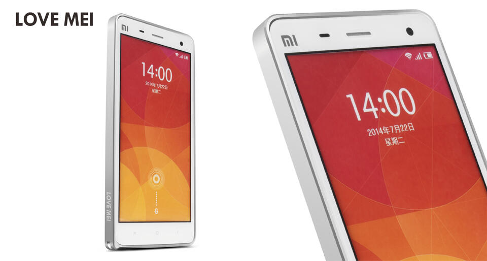 Alumunium metal bumper lovemeii lunatik xiaomi redmi 1s,MI3,MI4,note case,casing