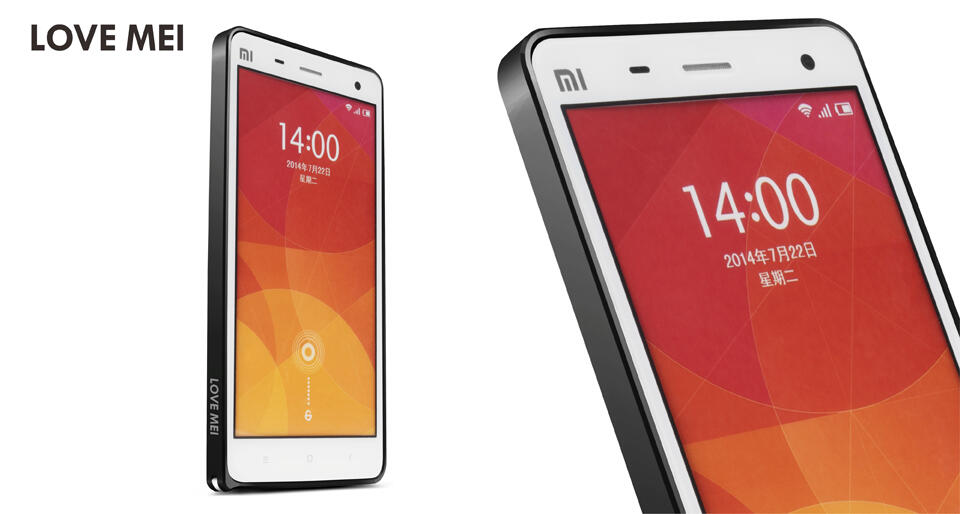 Alumunium metal bumper lovemeii lunatik xiaomi redmi 1s,MI3,MI4,note case,casing