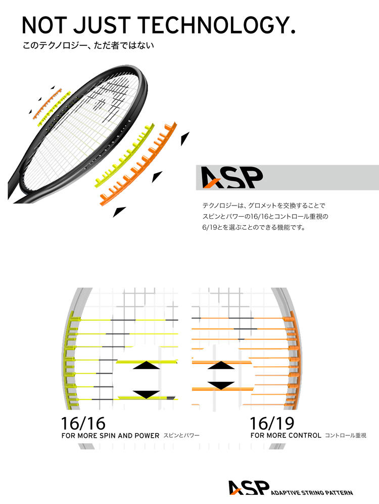 NEW HeAd GRAPHENE sPeEd XT MidpLuS 300 MPA aDApTivE sTrinG PaTTeRn 16 x 19 & 16 x 19