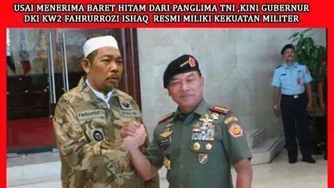 Ahok Kini Miliki Kekuatan Militer
