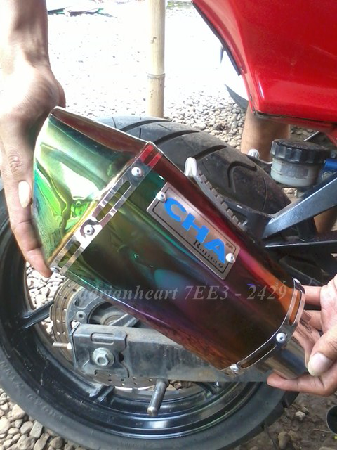 Terjual RACING MUFFLER TERLENGKAP !! Knalpot Motor Moge 