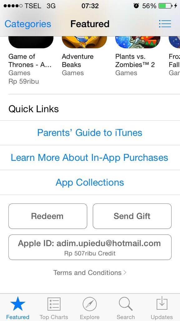 iTunes Gift Card Indonesia (Bandung)