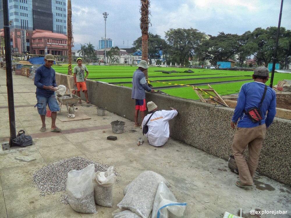 Ini Dia Progress Alun-Alun Kota Bandung Yang Akan Dibuat WOW
