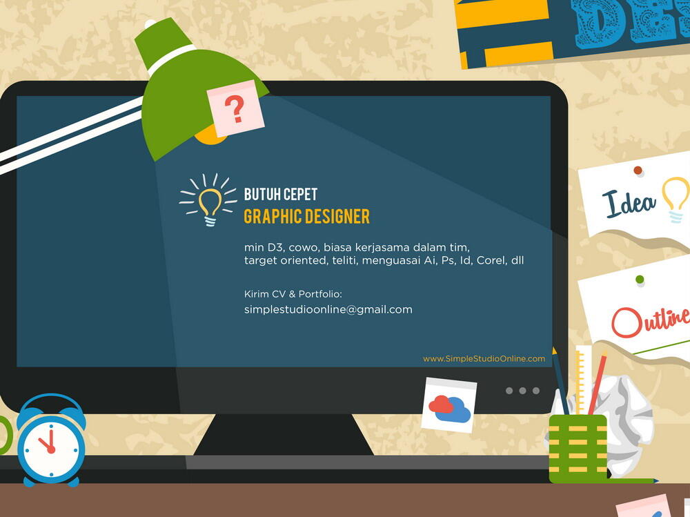 dicari GRAPHIC DESIGNER (Jakarta Timur)