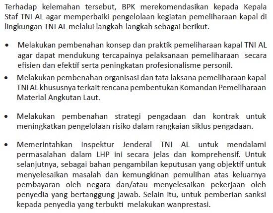 (IHSP BPK Smt 1 2014) Repowering 4 KRI Tipe PSK Menyisakan Pemsalahan