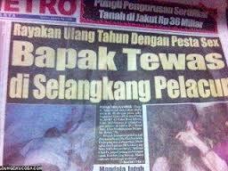 Kumpulan headline koran paling gokil !!! (BB 17++)