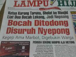 Kumpulan headline koran paling gokil !!! (BB 17++)